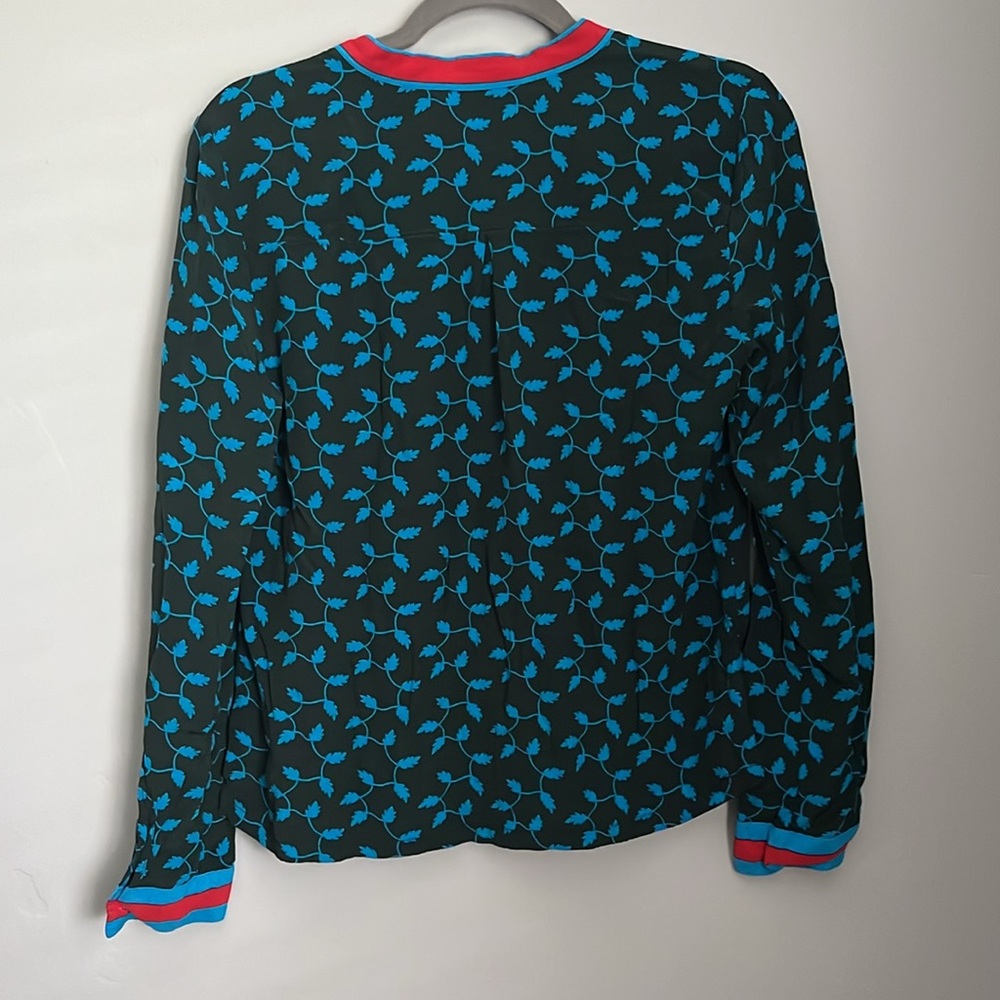 BODEN | Stripe Detail Tie Neck Blouse, size 4 - Picture 5 of 5